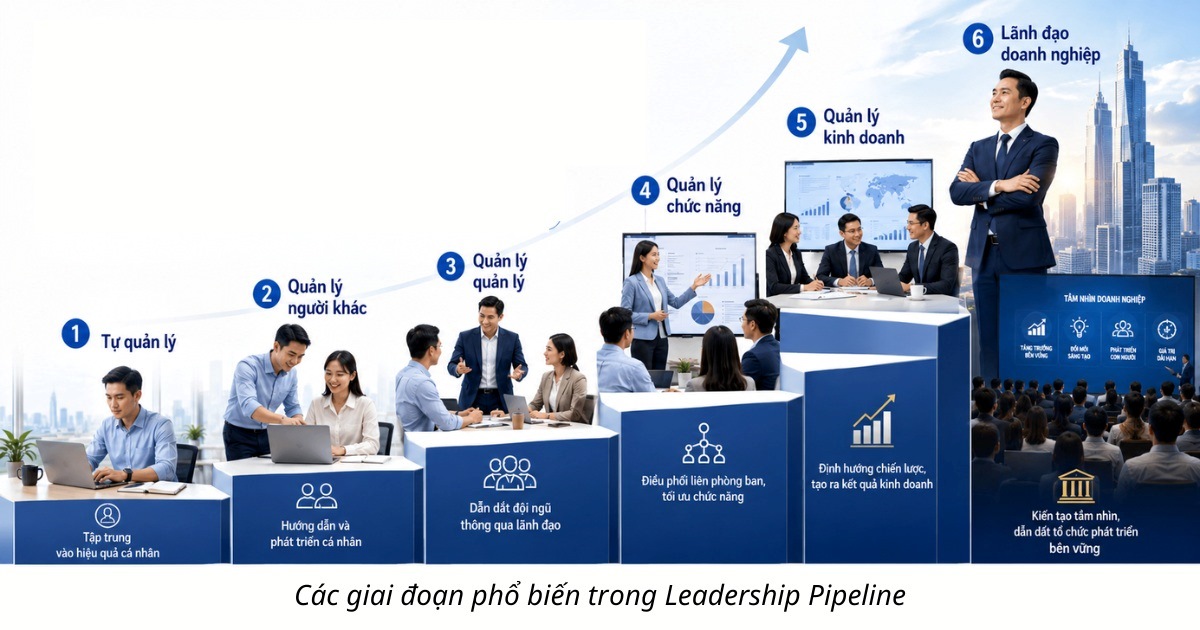 các giai đoạn Leadership Pipeline