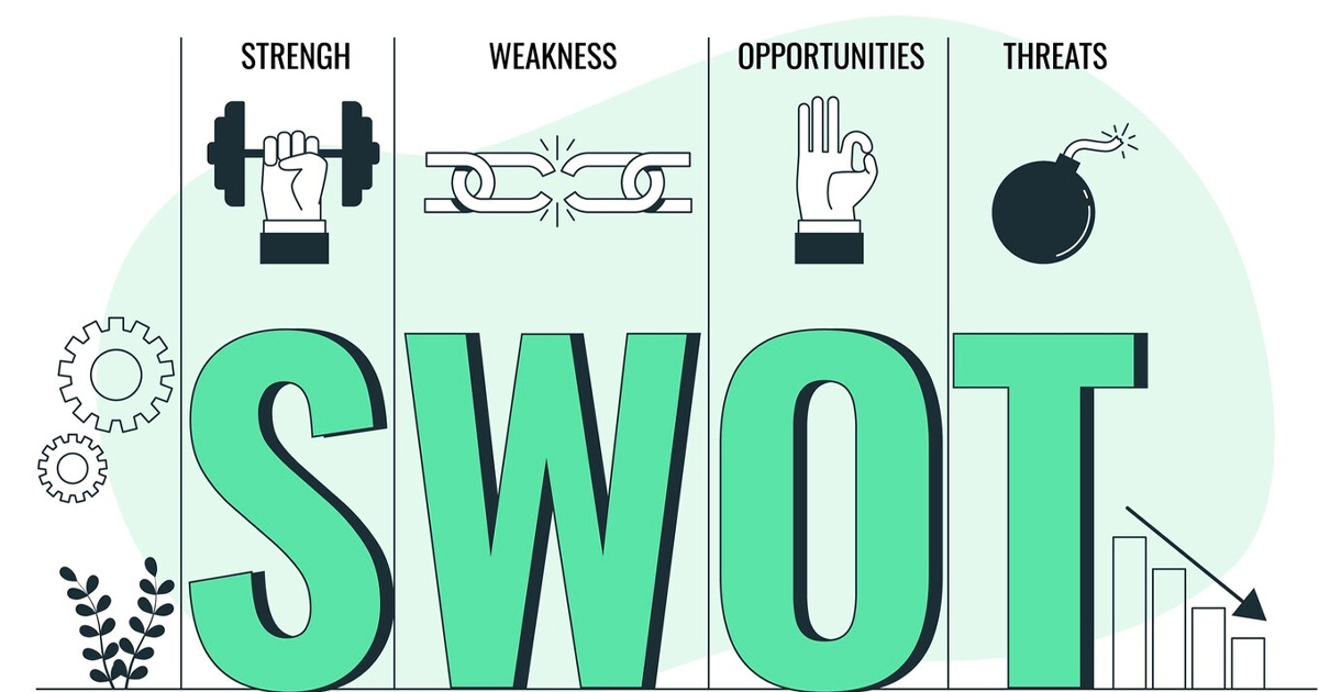 SWOT bản thân là một phương pháp phân tích giúp đánh giá điểm mạnh, điểm yếu, cơ hội và thách thức của bản thân