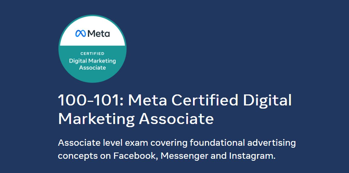 Digital Marketing Associate của Meta Blueprint